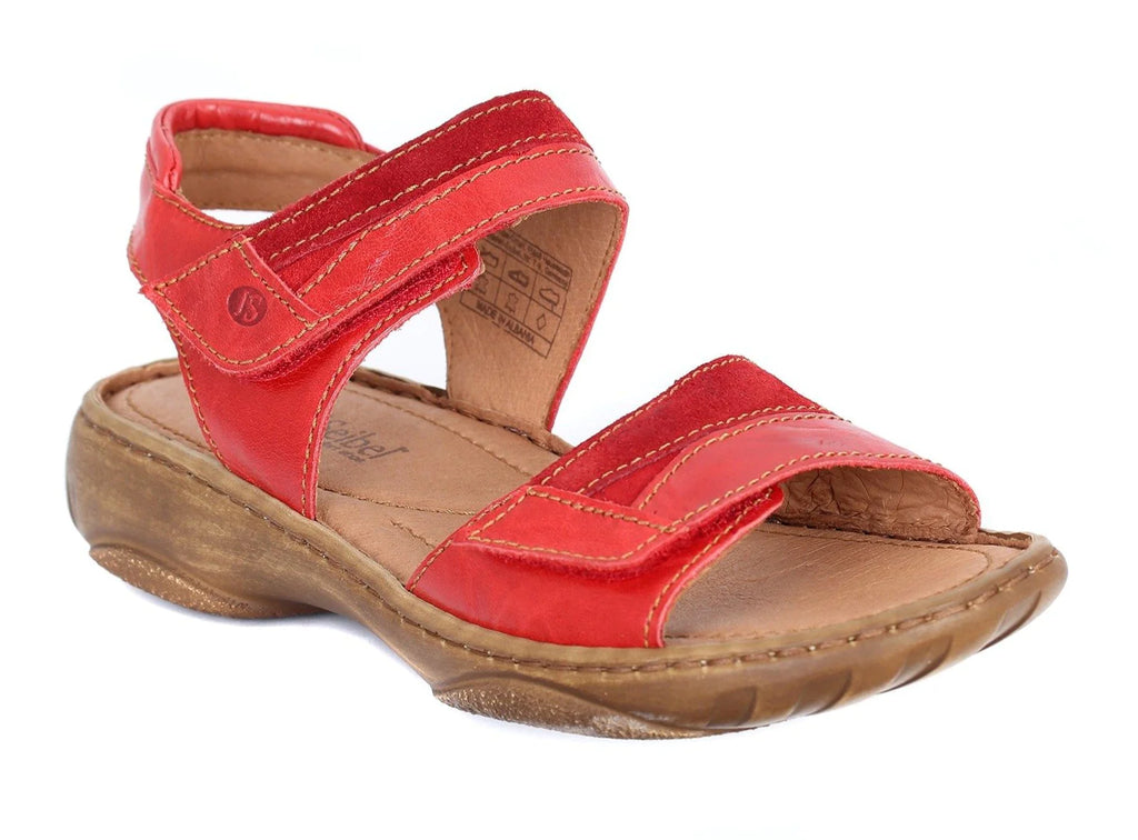 Josef Seibel Debra 19 RED Leather Sandal 76719