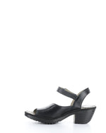 Load image into Gallery viewer, Fly London Wely Black Leather Sandal
